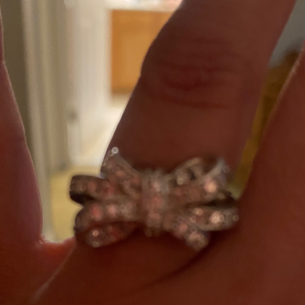 Elegant Silver Bow Ring